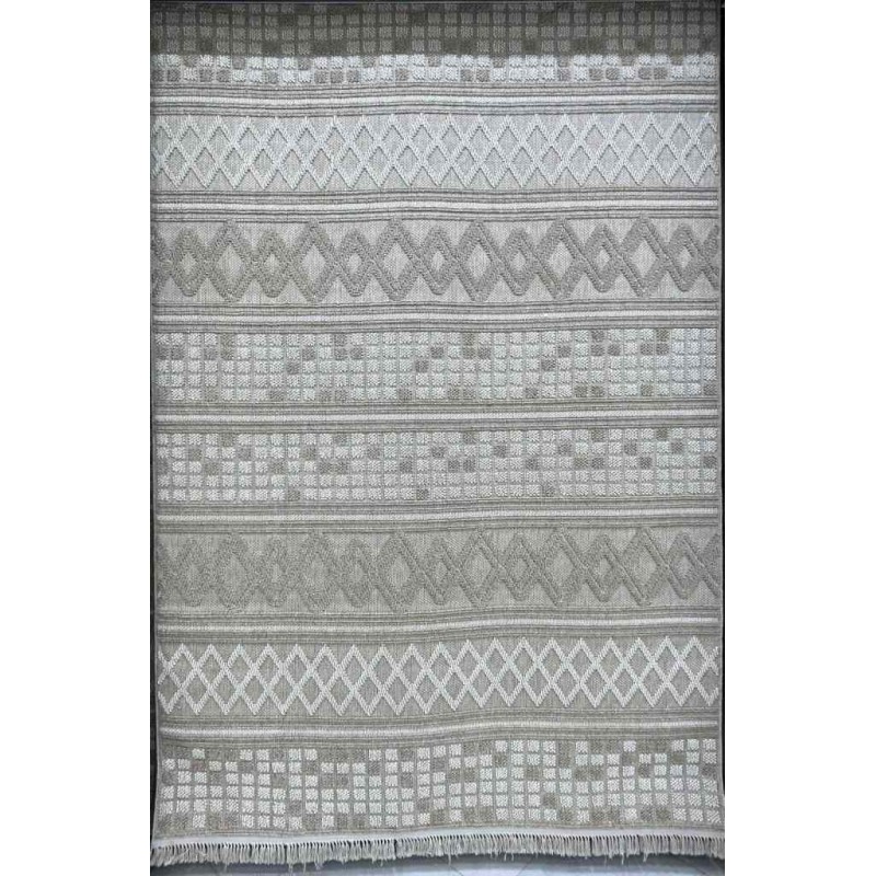 Majestic Turkish Burlap Rug 08656B Dark beige Size 300*400