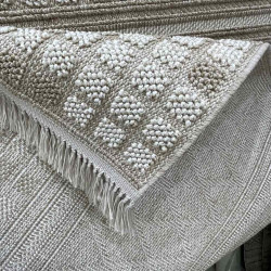 سجاد خيش ماجستيك تركي 08656B بيج غامق مقاس 300*400