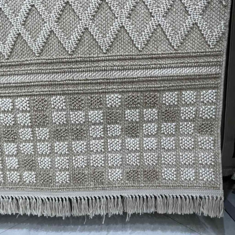 Majestic Turkish Burlap Rug 08656B Dark beige Size 300*400