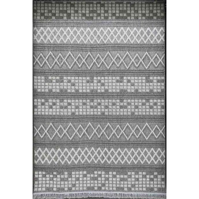 Majestic Turkish Burlap Rug 08656B gray Size 50*80