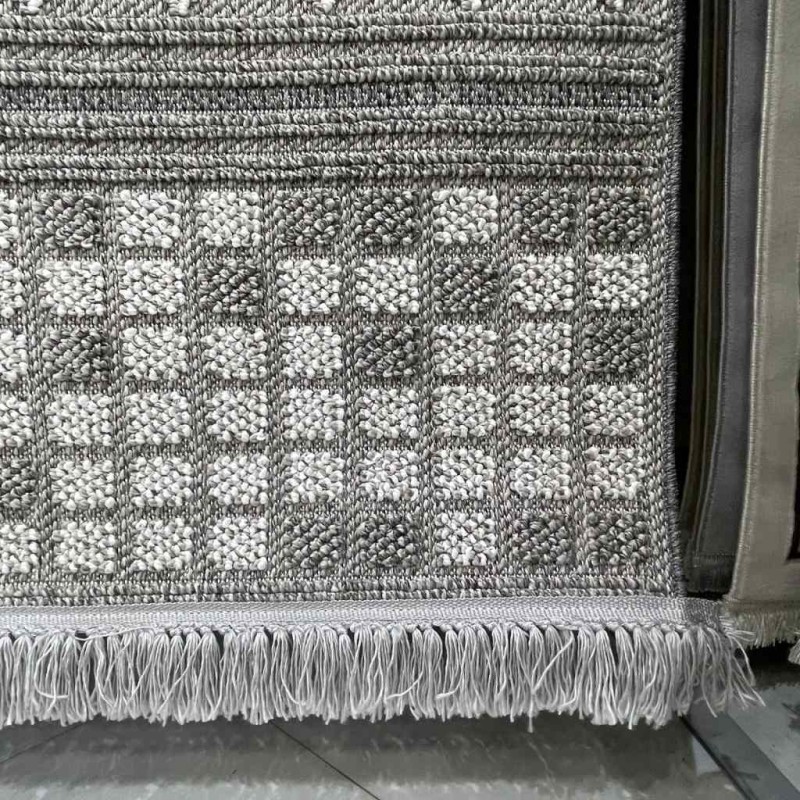 Majestic Turkish Burlap Rug 08656B gray Size 50*80