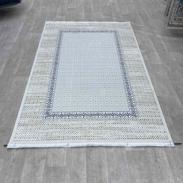 Turkish carpet Rana Turkish 1102A cream blue size 50*80