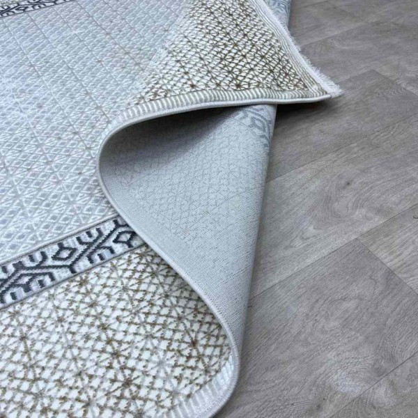 Turkish carpet Rana Turkish 1102A cream blue size 50*80