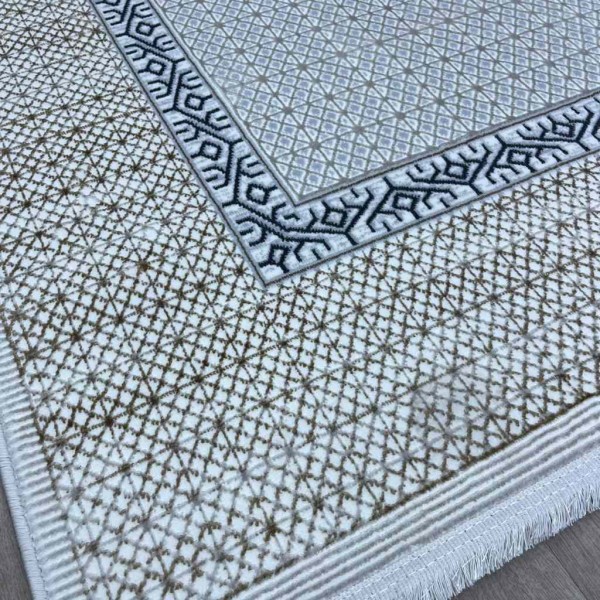 Turkish carpet Rana Turkish 1102A cream blue size 50*80