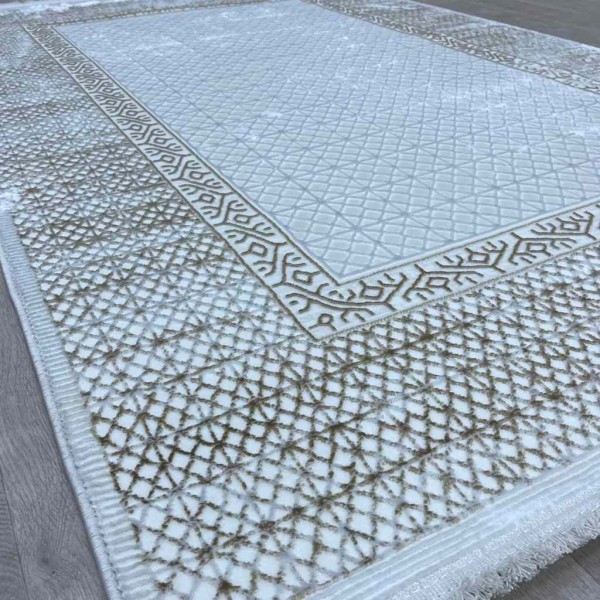 Turkish carpet Rana Turkish 1102A cream beige size 100*200
