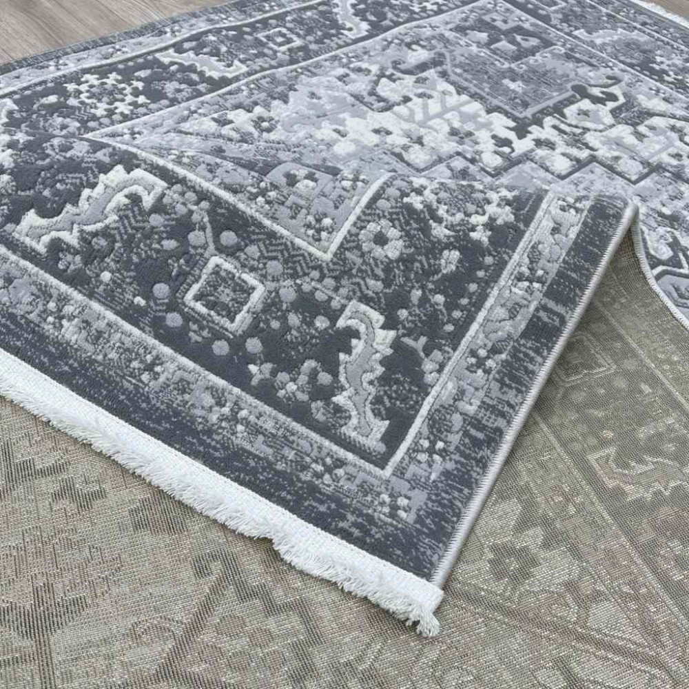 سجاد اناقة تركي H029CD رصاصي بيج مقاس 100*300