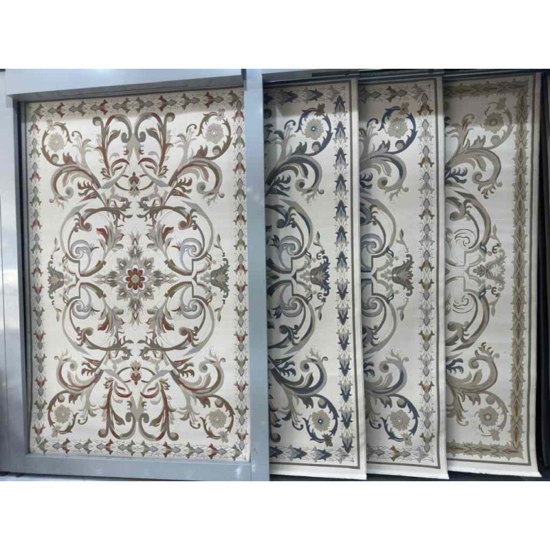 Turkish carpet elegance French Turkish engraving 384 cream size 200*300