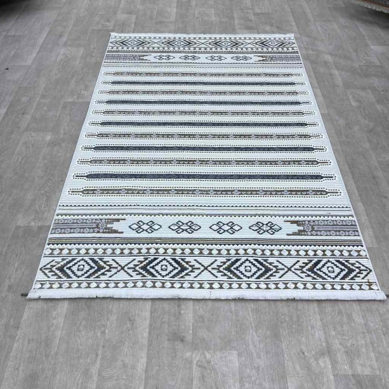 Turkish carpet Rana Turkish 1143A cream gray size 150*220
