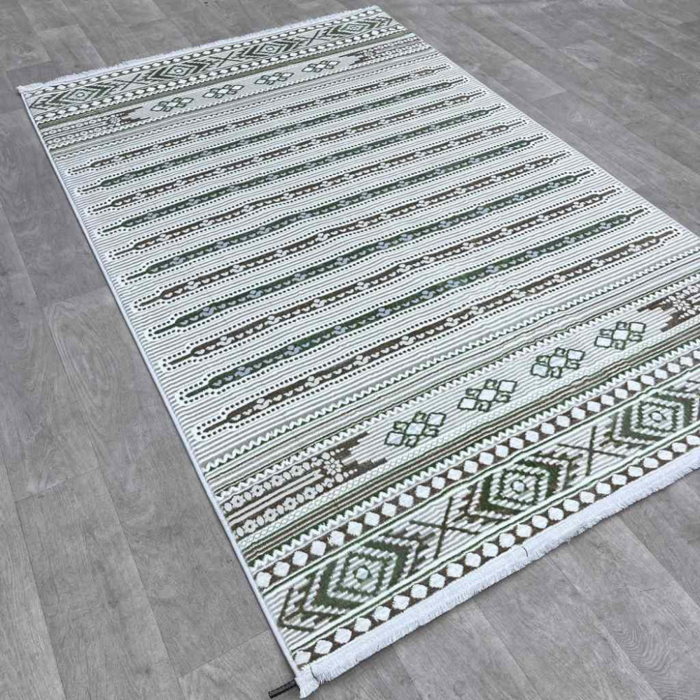 سجاد تركي رانا تركي 1143A كريم اخضر مقاس 150*220 سجاد تركي رانا تركي 1143A كريم اخضر مقاس 150*220