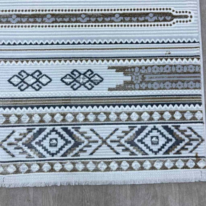Turkish carpet Rana Turkish 1143A cream gray size 150*220