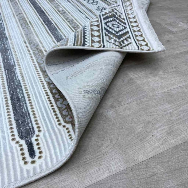 Turkish carpet Rana Turkish 1143A cream gray size 150*220