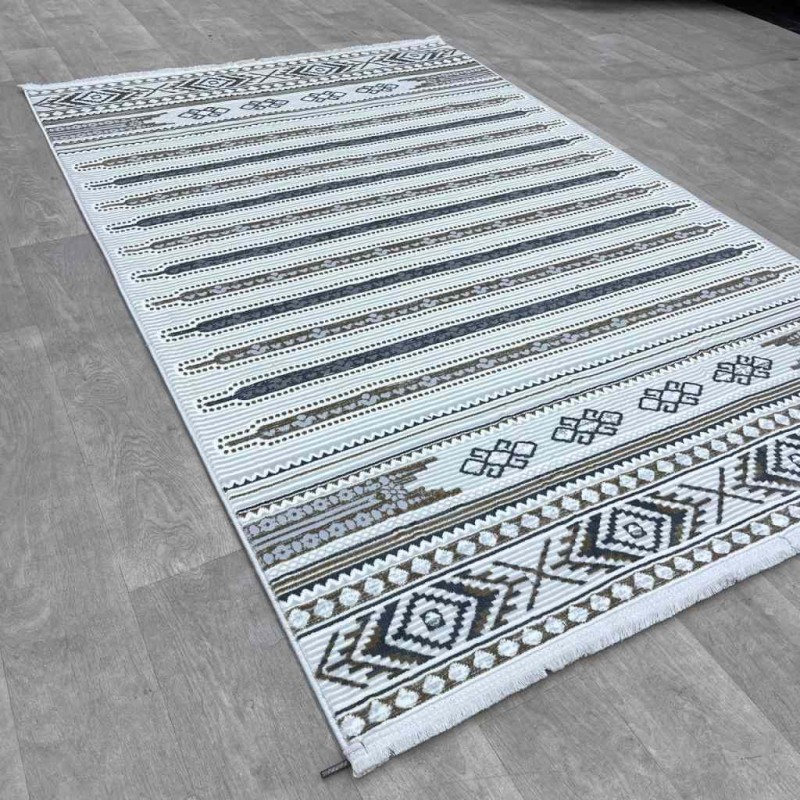 Turkish carpet Rana Turkish 1143A cream gray size 150*220