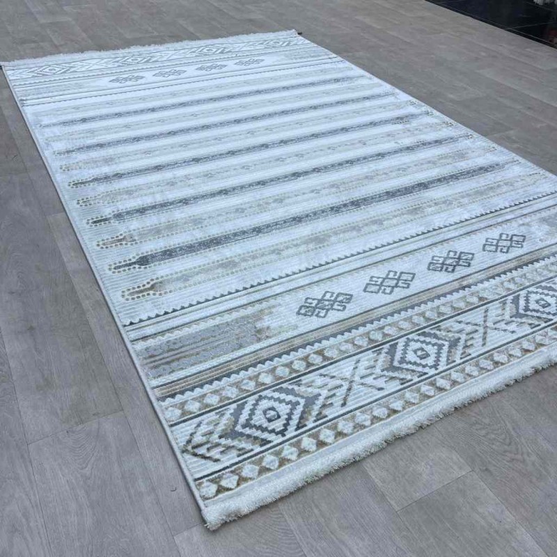 Turkish carpet Rana Turkish 1143A cream gray size 150*220