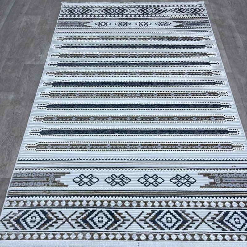 Turkish carpet Rana Turkish 1143A cream gray size 150*220