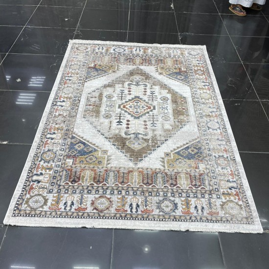 Turkish Bohemian Crystal Carpet OA034A Cream Color Size 300*400