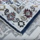 Turkish Bohemian Crystal Carpet DG198A Dark Navy Cream Color Size 150*220