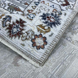 سجاد بوهيمي كريستال تركي DG198A لون كريم زهري مقاس 80*150