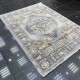 Turkish Bohemian Crystal Carpet OA034A Light Gray Color Size 80*150