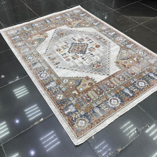 Turkish Bohemian Crystal Carpet OA034A Beige Color Size 150*220