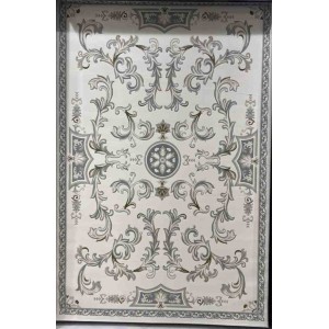 سجاد تركي داليا نقش فرنسي تركي 9769A كريم سماوي مقاس 50*80