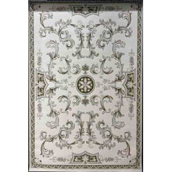 سجاد تركي داليا نقش فرنسي تركي 9769A كريم اخضر مقاس 80*150