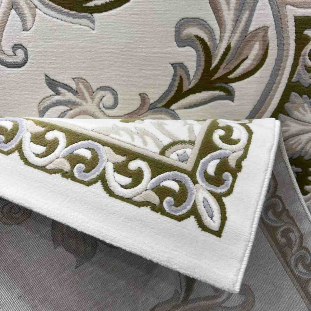 سجاد تركي داليا نقش فرنسي تركي 9769A كريم اخضر مقاس 150*220 سجاد تركي داليا نقش فرنسي تركي 9769A كريم اخضر مقاس 150*220