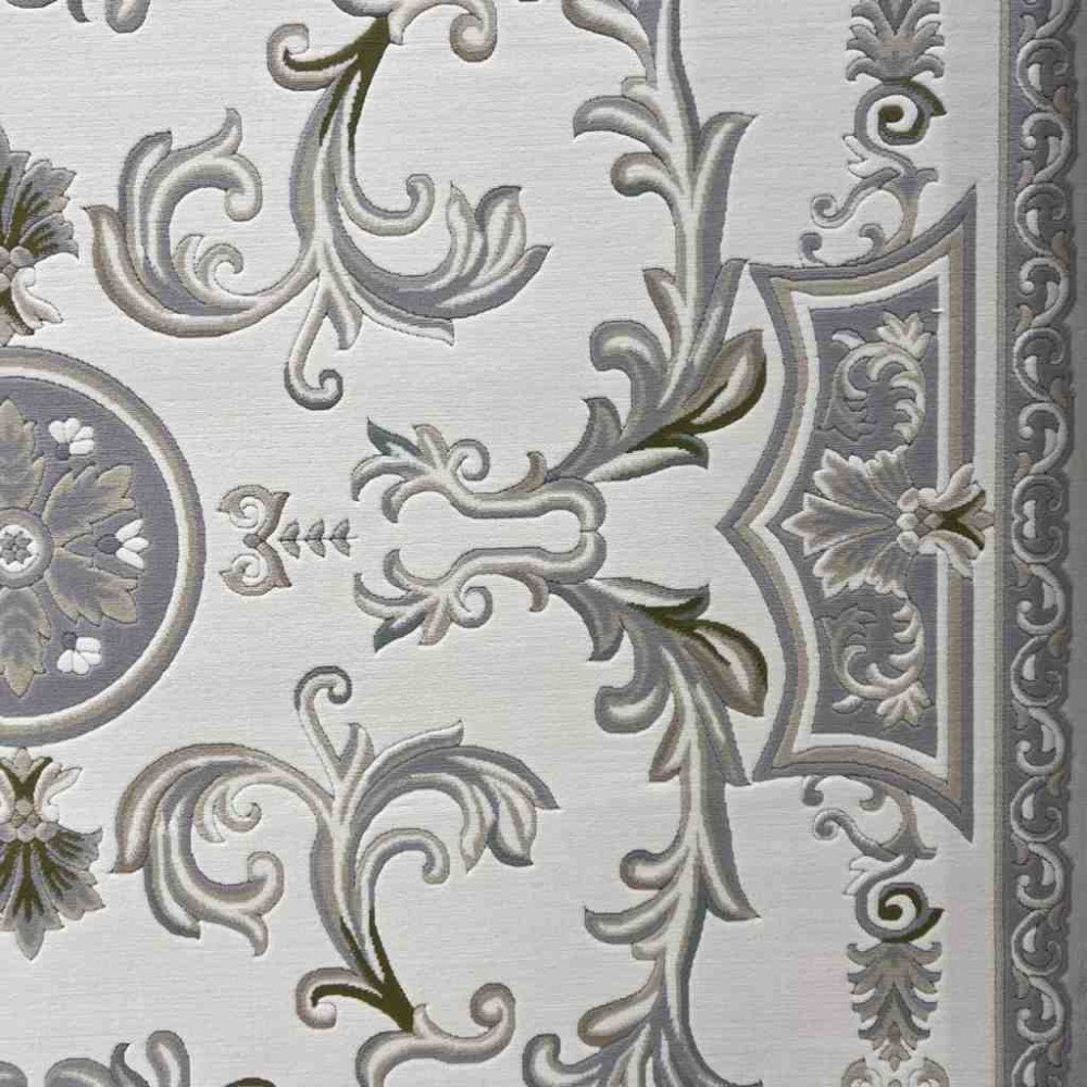 سجاد تركي داليا نقش فرنسي تركي 9769A كريم سيلفر مقاس 400*500