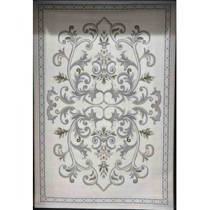 Turkish Dahlia Rug French-Turkish Pattern 9771A Cream Silver Size 400*500