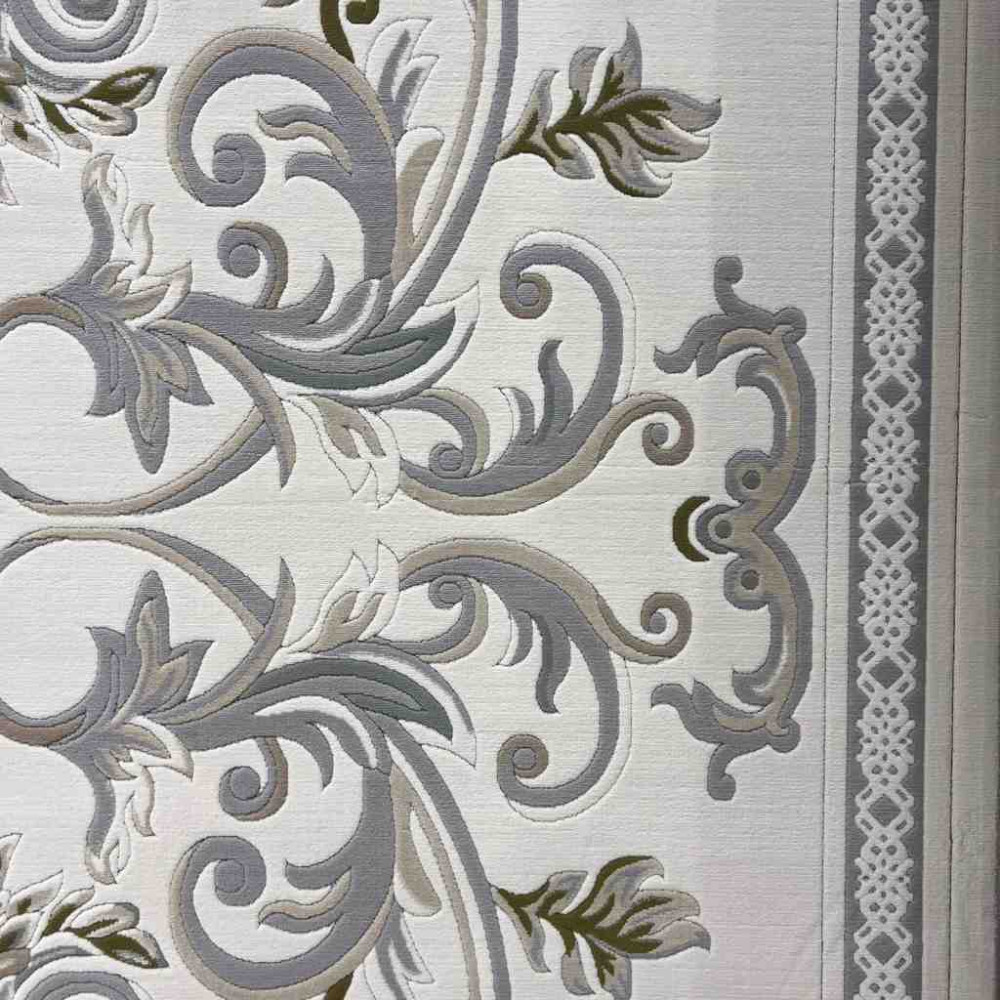 سجاد تركي داليا نقش فرنسي تركي 9771A كريم سيلفر مقاس 80*150