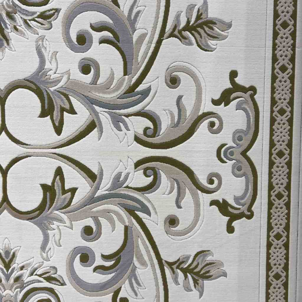 سجاد تركي داليا نقش فرنسي تركي 9771A كريم اخضر مقاس 100*200