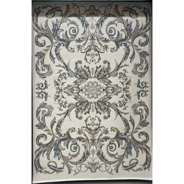 Turkish rug elegant French pattern J941DC cream blue size 80*150