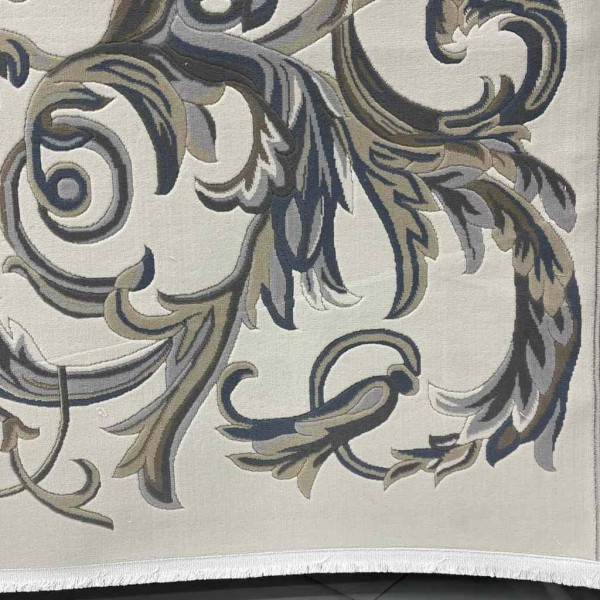 Turkish rug elegant French pattern J941DC cream blue size 80*150