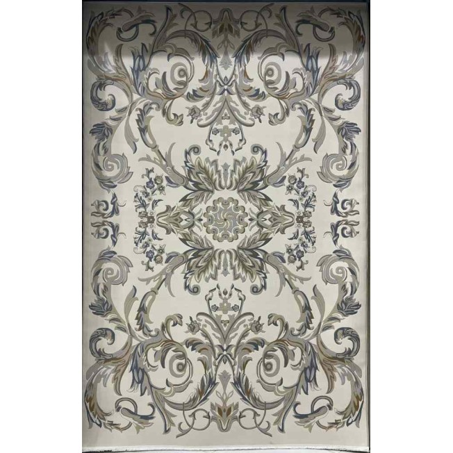 سجاد تركي اناقة نقش فرنسي J941DC كريم رصاصي مقاس 150*220