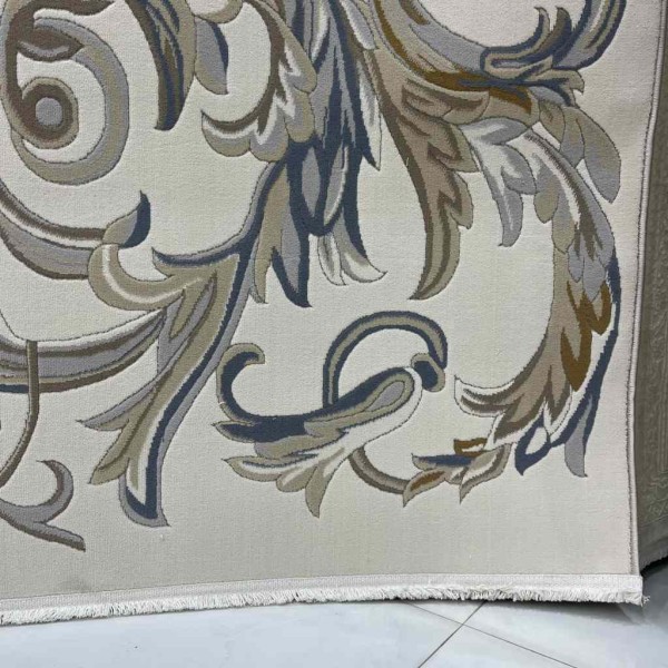 Turkish rug elegant French pattern J941DC cream gray size 250*350