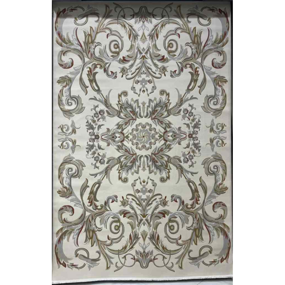 سجاد تركي اناقة نقش فرنسي J941DC كريم سماوي مقاس 100*200