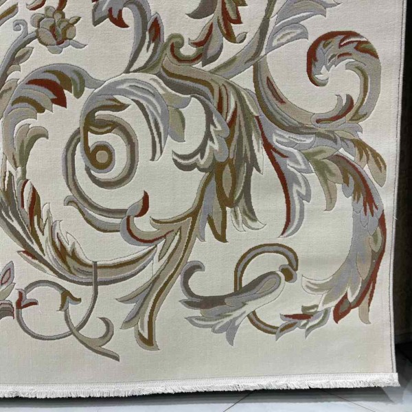 Turkish rug elegant French pattern J941DC cream MULTI size 80*150
