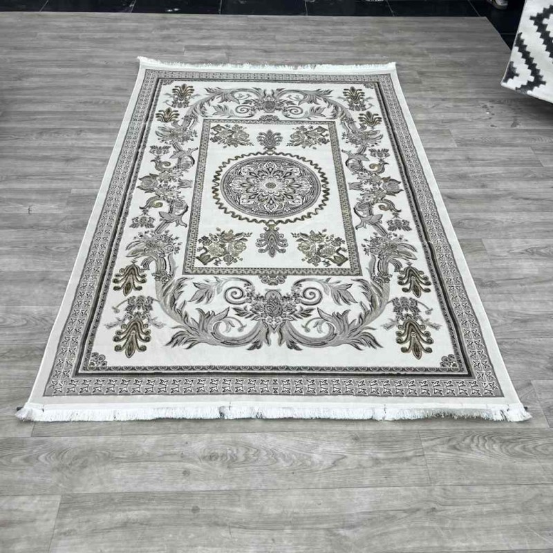 سجاد شرقي اليزا نقش ايراني تركي A6169A بيج غامق كوكين تبلا مقاس 50*80