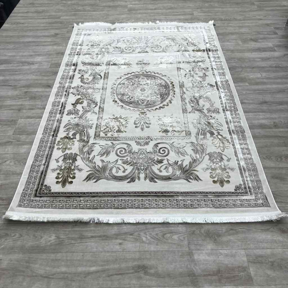 سجاد شرقي اليزا نقش ايراني تركي A6169A بيج غامق كوكين تبلا مقاس 100*200