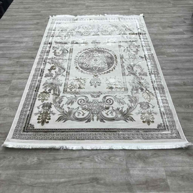 سجاد شرقي اليزا نقش ايراني تركي A6169A بيج غامق كوكين تبلا مقاس 50*80