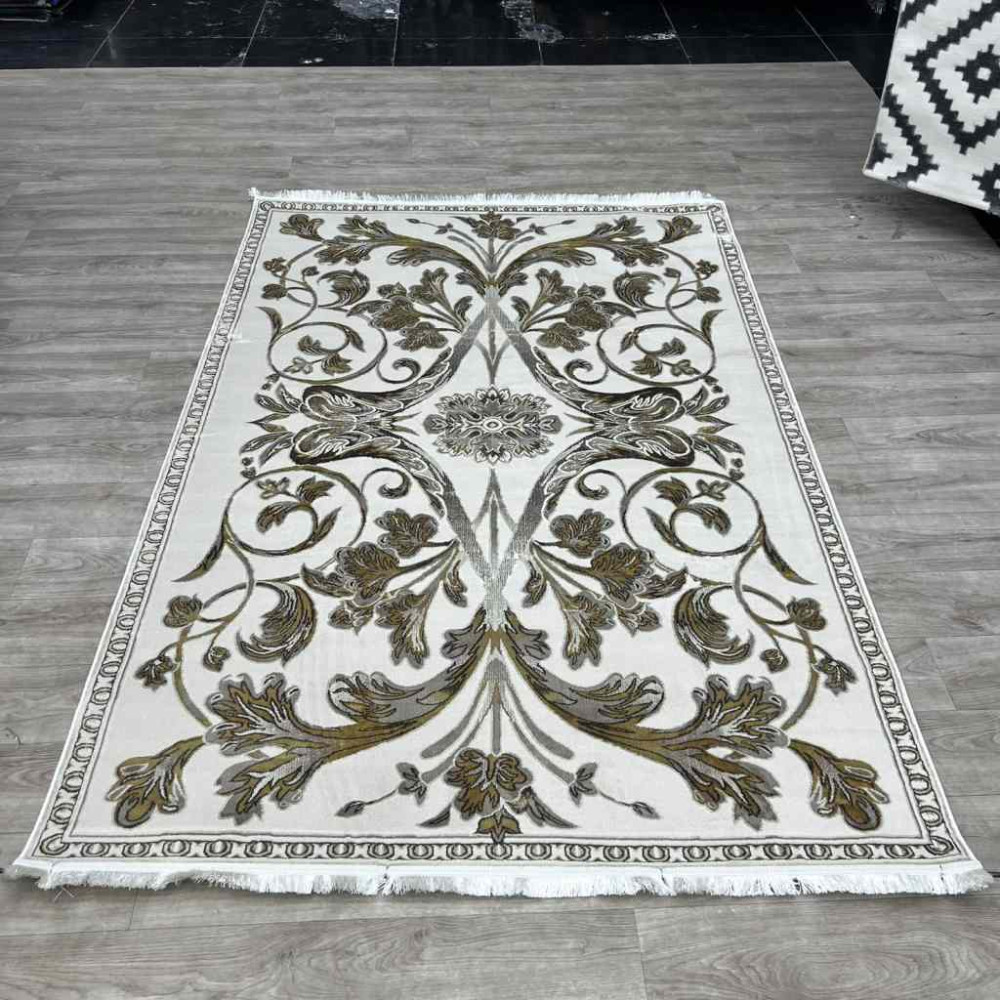 سجاد تركي اليزا نقش فرنسي تركي A6169A بيج كوكن ذهبي مقاس 80*150