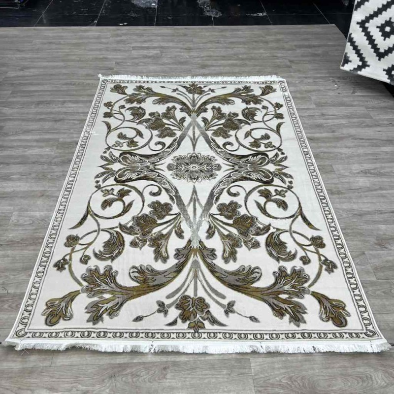 Turkish carpet Eliza French Turkish pattern A6169A Beige Coconut Gold size 300*400