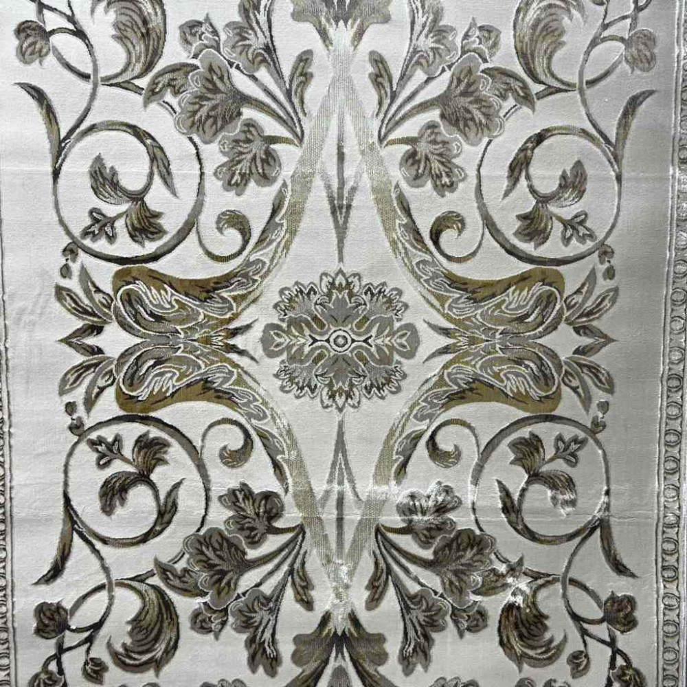 سجاد تركي اليزا نقش فرنسي تركي A6169A بيج غامق كوكين تيلا مقاس 50*80