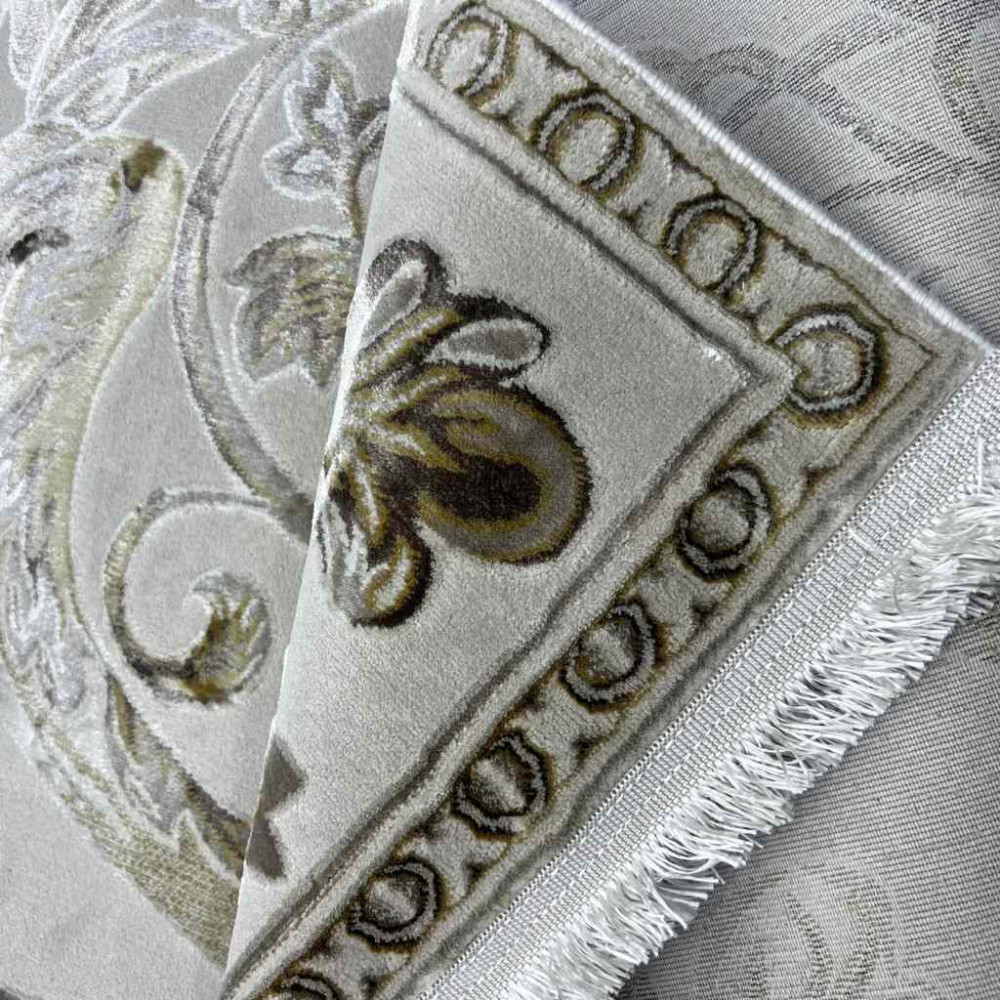 سجاد تركي اليزا نقش فرنسي تركي A6169A بيج غامق كوكين تيلا مقاس 50*80