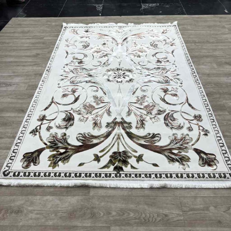 Turkish carpet Eliza French Turkish pattern A6169A cream gold size 80*150