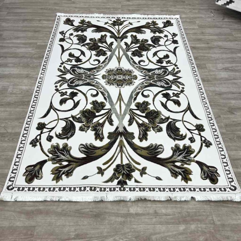 Turkish carpet Eliza French Turkish pattern A6169A cream gold size 80*150