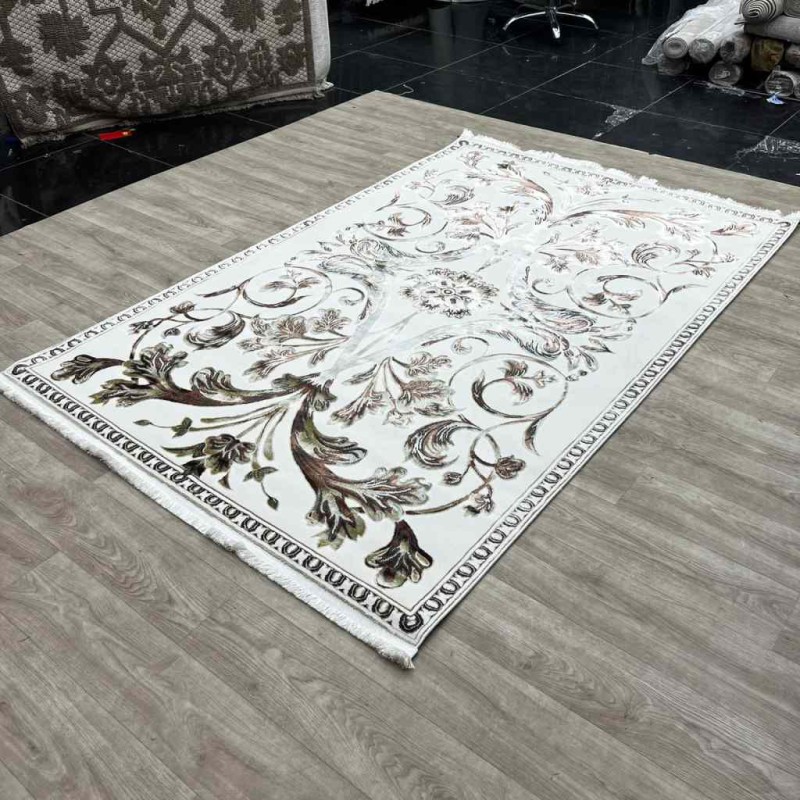 Turkish carpet Eliza French Turkish pattern A6169A cream gold size 80*150