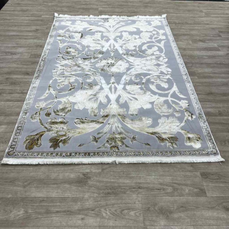 Turkish carpet Eliza French Turkish pattern A6169A gray gold size 300*400