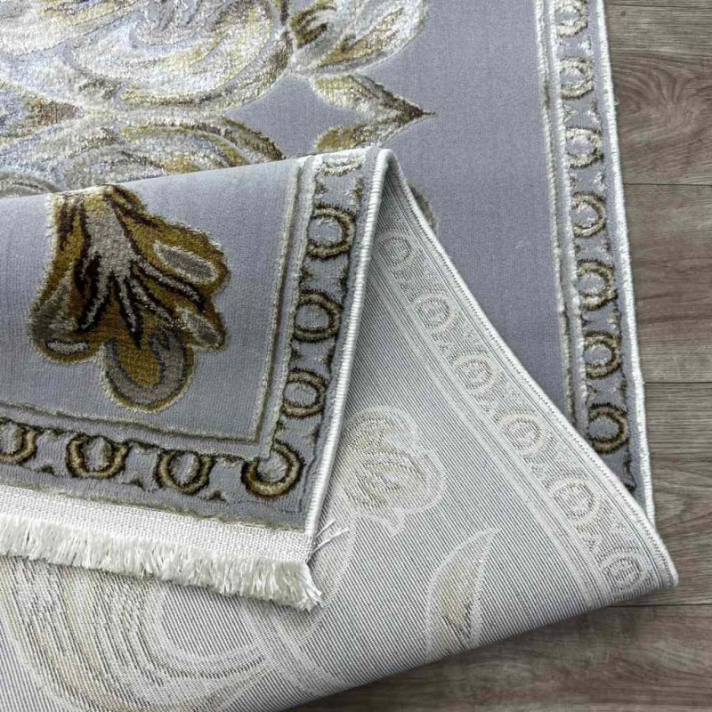 Turkish carpet Eliza French Turkish pattern A6169A gray gold size 300*400