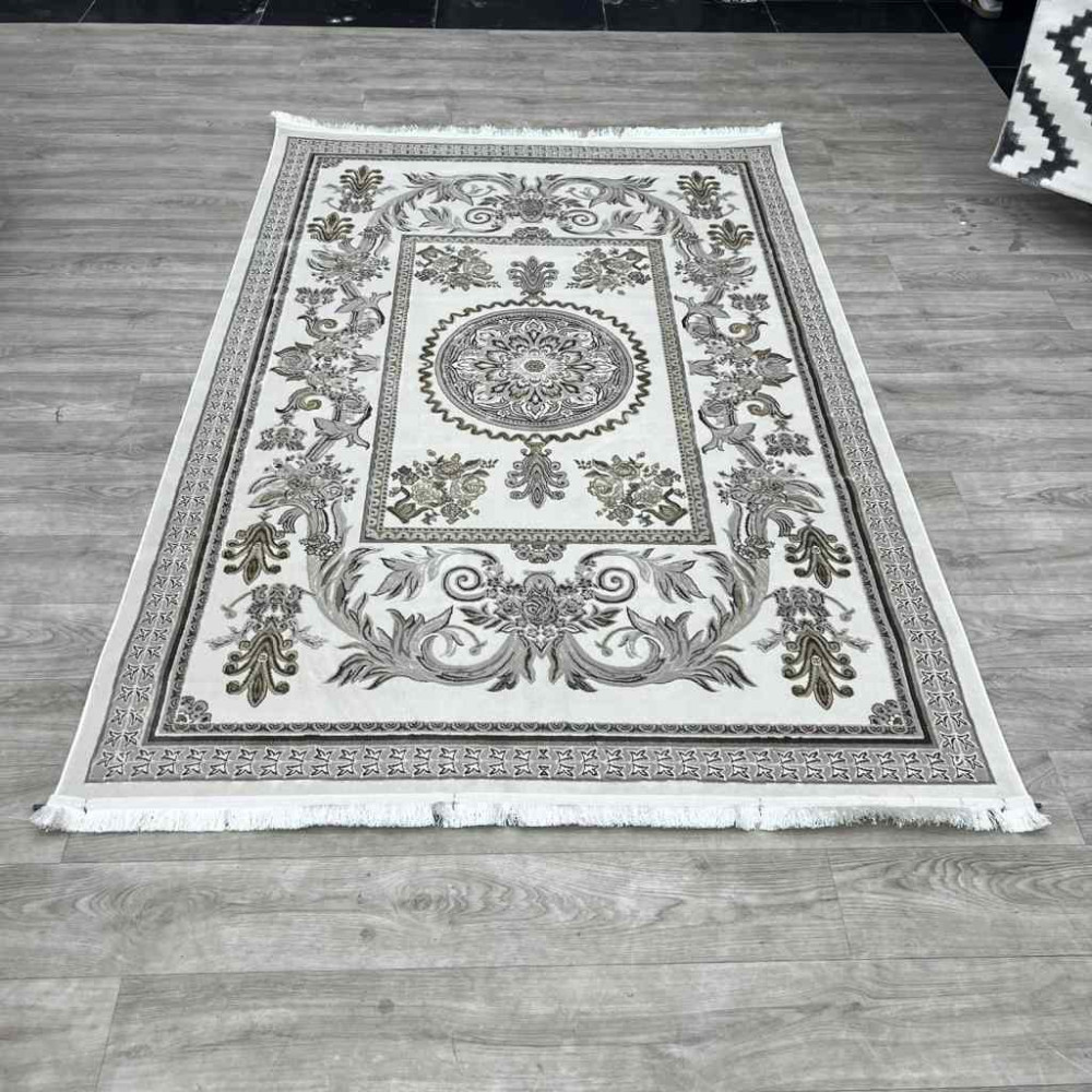 سجاد شرقي اليزا نقش ايراني تركي 36023A بيج كوكين تيلا مقاس 80*150