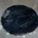 Round fur earring 50 mm blacky